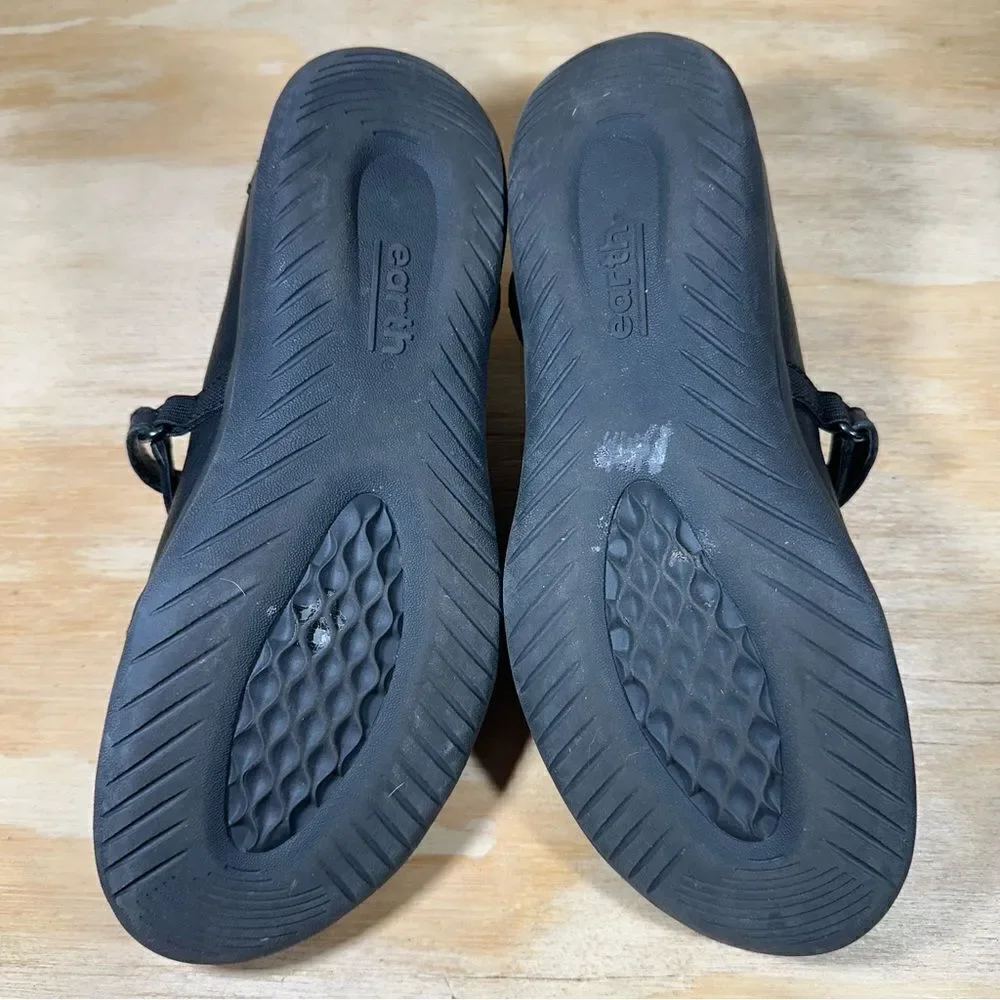 Earth Kara Newton Black Leather Mary Jane Shoes Women’s Size 6.5